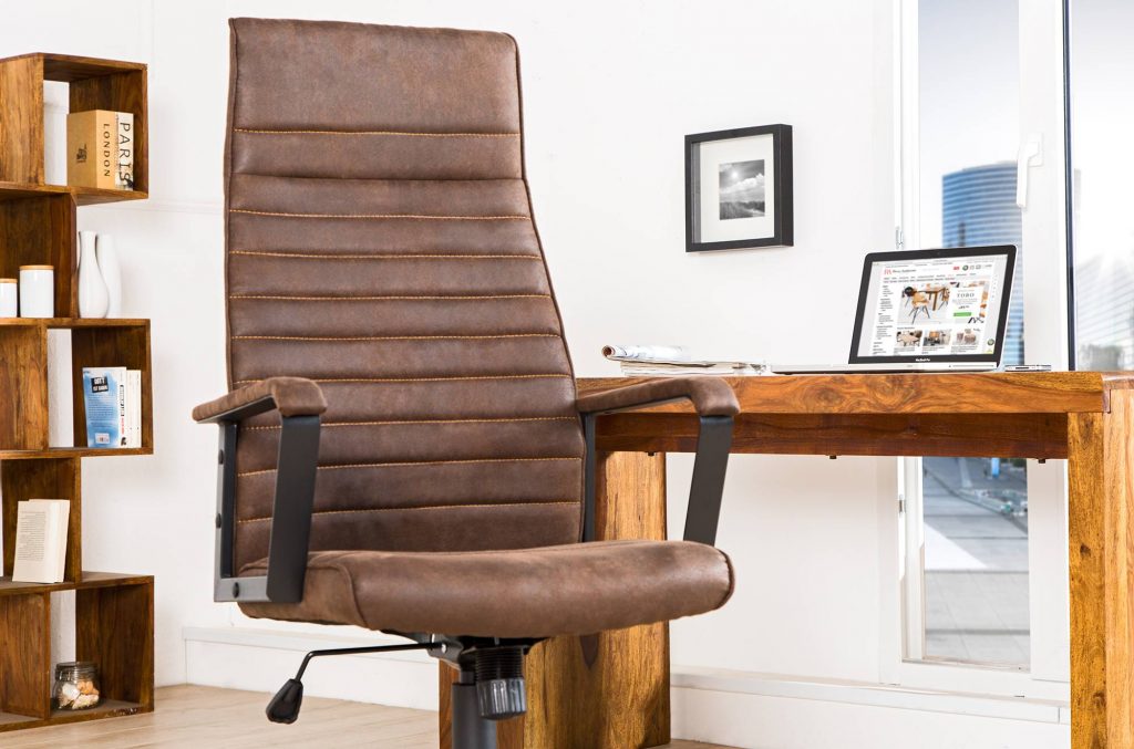 Stílusos irodai szék Roma Vintage barna 125 cm