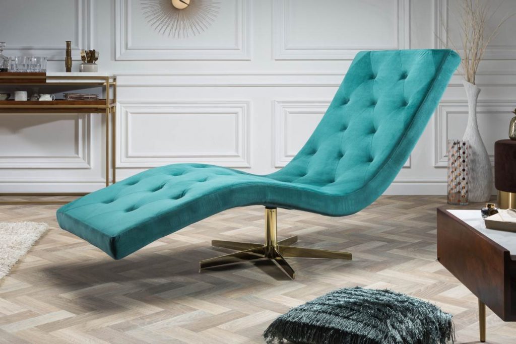 Tervező tanácsol választani vibráló színeket mint a Luxus relax fotel Rest türkiz